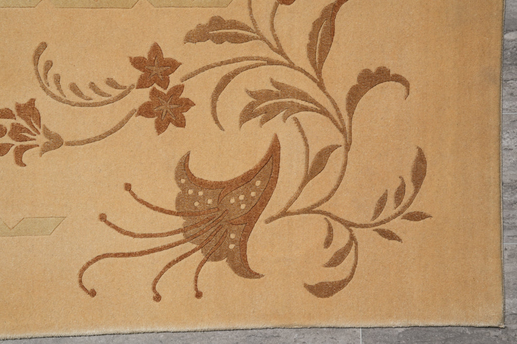 5.2 x 8.5  New Handmade Foral Wool Modern Rug #PIX-14207