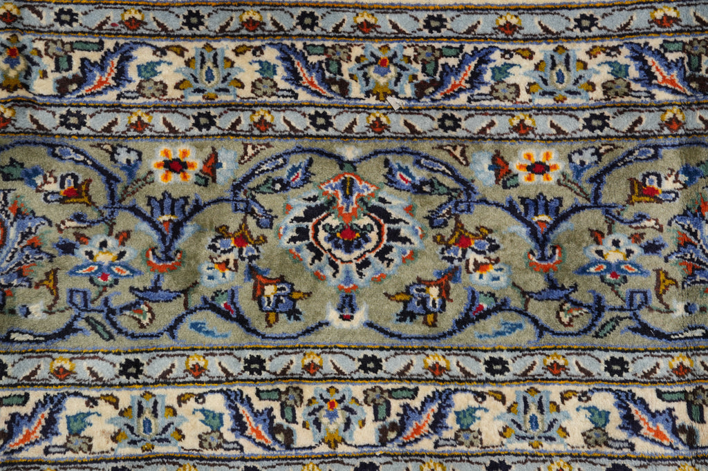 10 x 13.9 Persian Kashan Rug IVORY #PIX-81275