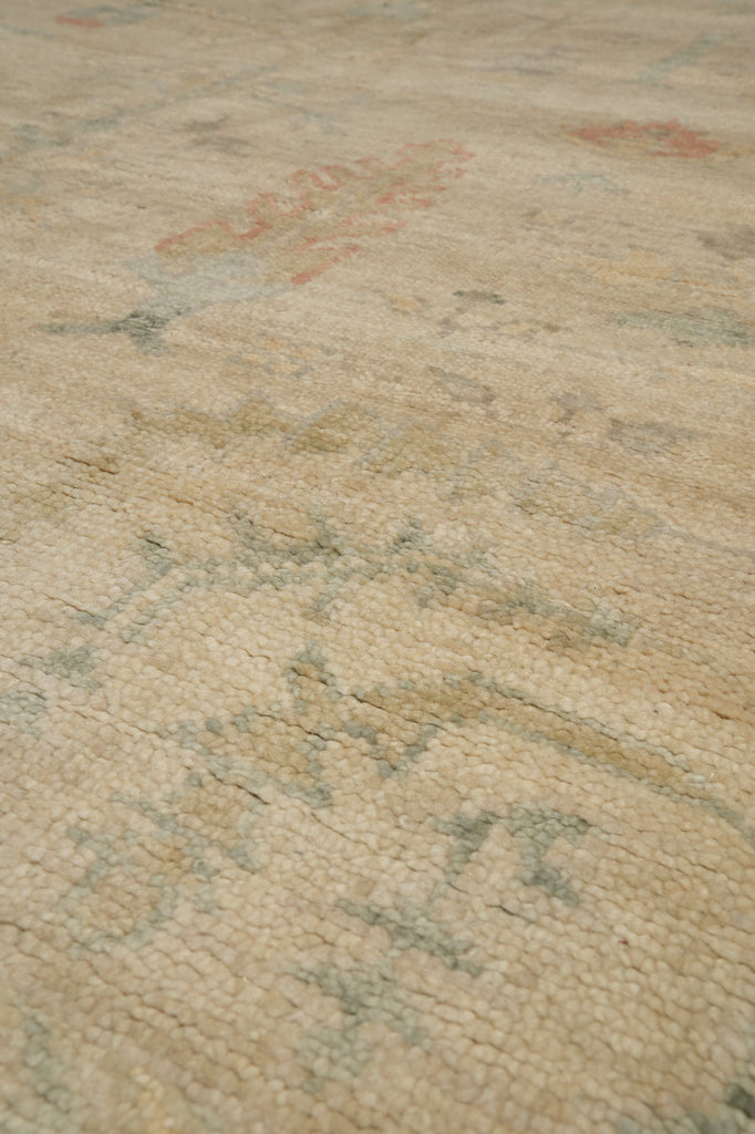 9 x 12 Nice Oushak Rug Light Beige Green #F-3333