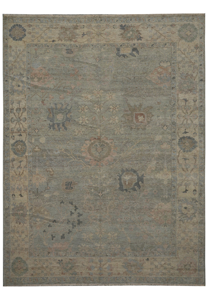 10 x 12 New Handmade Oushak Rug Reproduction Antique look Low Wool Pile #F-3330