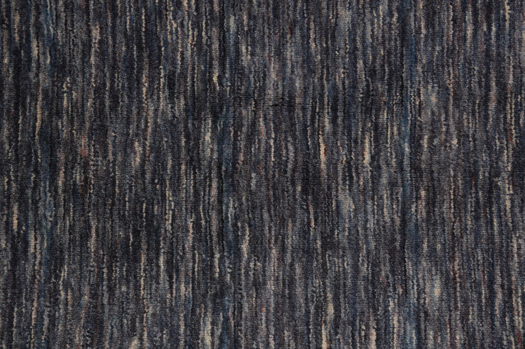 4.11  x 8.1 Charcoal Blue Contemporary Wool Carpet #B-70598