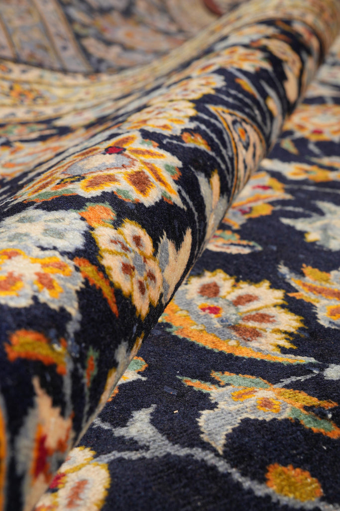 9.5 x 12.9 Genuine Persian Rug Navy Blue #F-4113