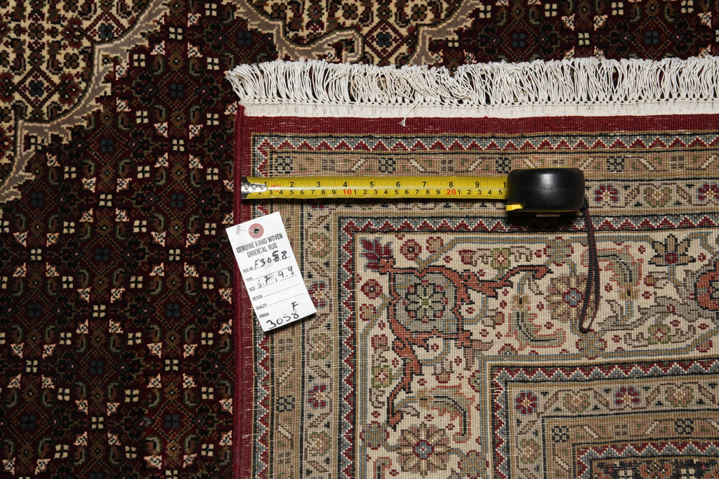 6.7 x 9.9 High Quality Handmade Mahi Tabriz Rug Wool and Silk #F-3058