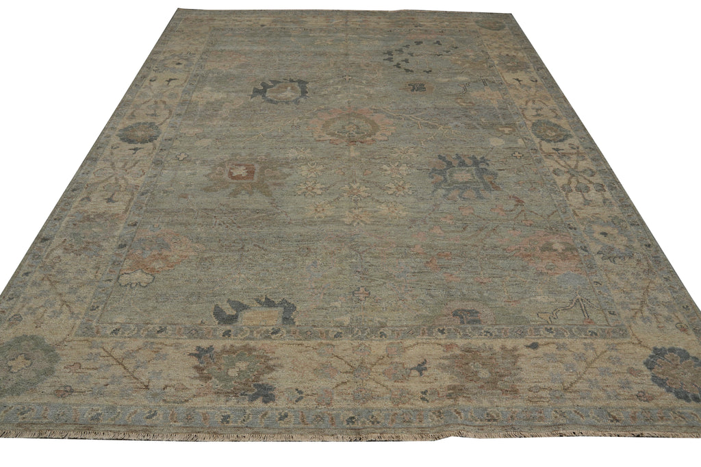10 x 12 New Handmade Oushak Rug Reproduction Antique look Low Wool Pile #F-3330