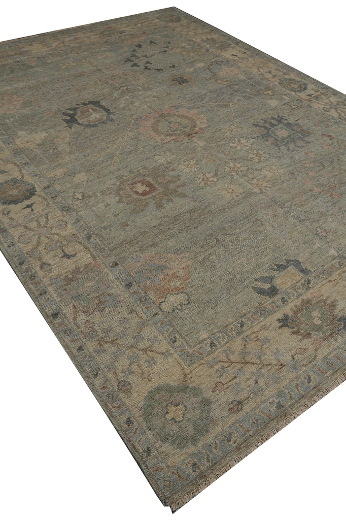 10 x 12 New Handmade Oushak Rug Reproduction Antique look Low Wool Pile #F-3330