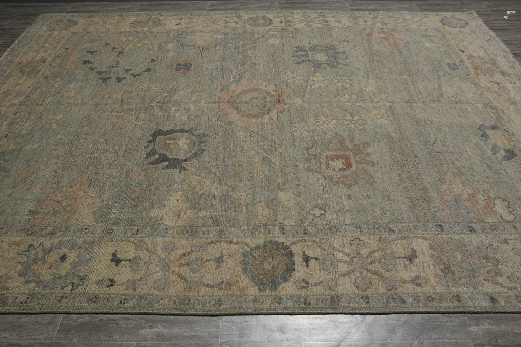 10 x 12 New Handmade Oushak Rug Reproduction Antique look Low Wool Pile #F-3330