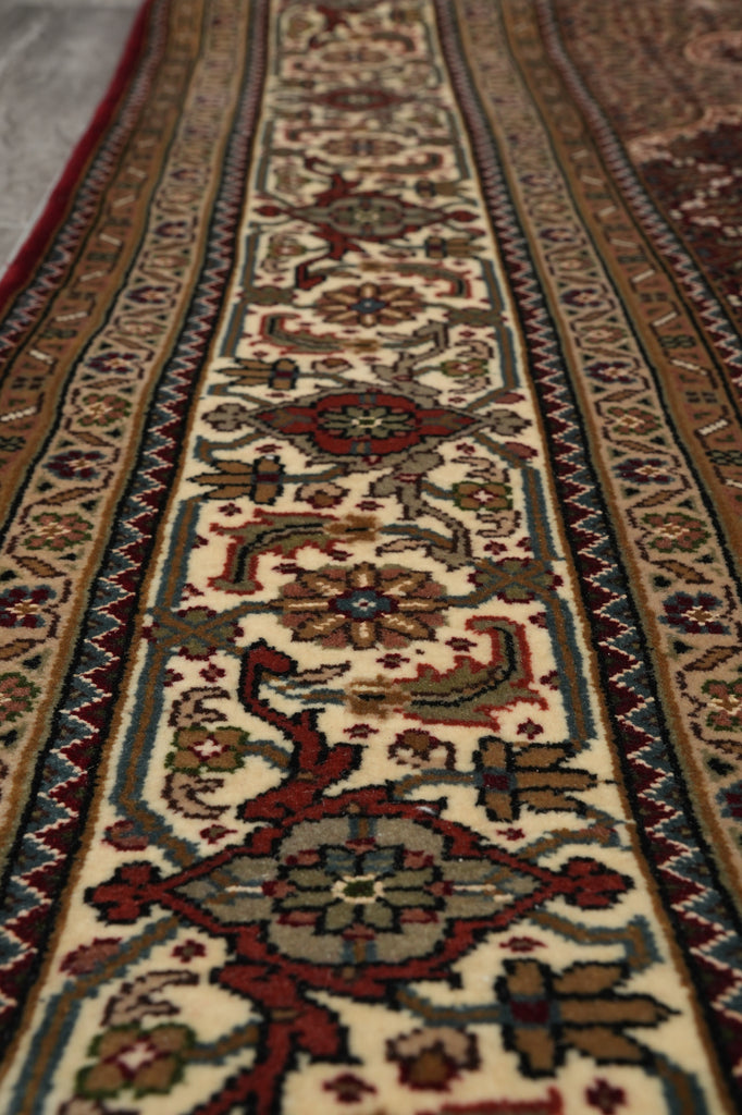 6.7 x 9.9 High Quality Handmade Mahi Tabriz Rug Wool and Silk #F-3058