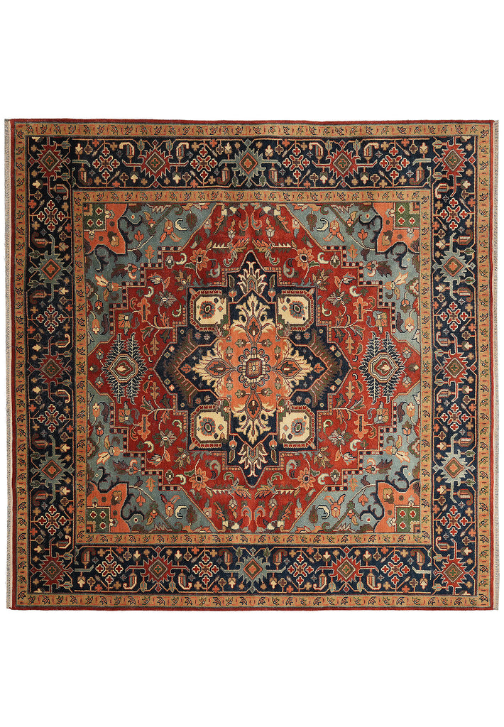 10 x 10 Feet Square New Serapi Wool Handmade Rug #F-4436