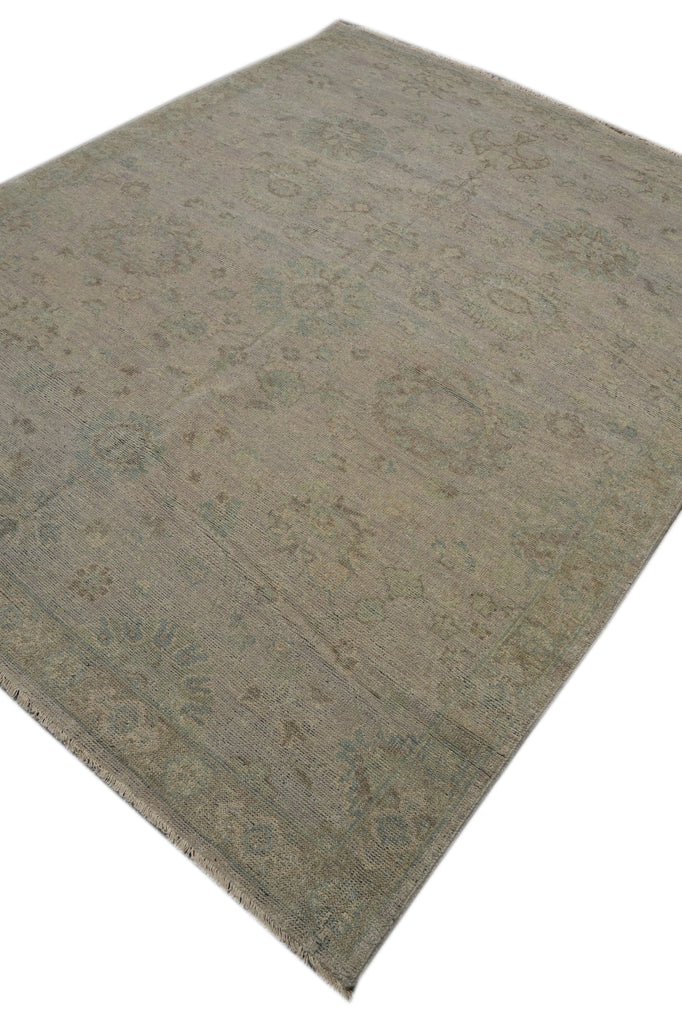 8 x 10 New Handmade Oushak Rug Low Wool Pile TRANSITIONAL MODERN CARPET #F-3343