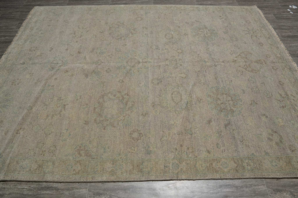 8 x 10 New Handmade Oushak Rug Low Wool Pile TRANSITIONAL MODERN CARPET #F-3343