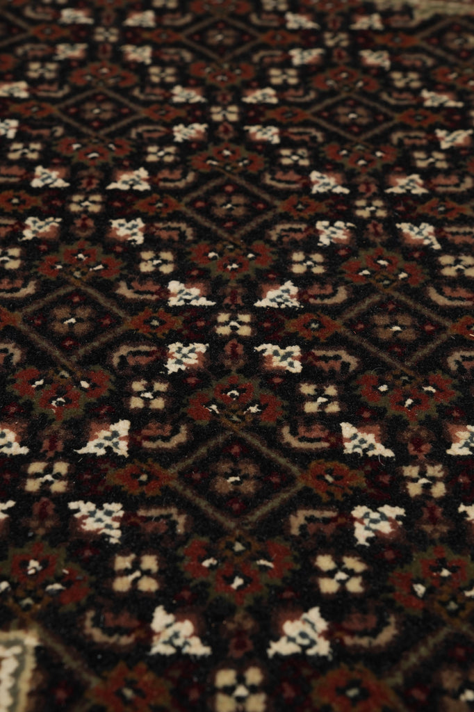 6.6 x 8 Quality hand-Knotted Mahi Tabriz Rug Wool and Silk BLACK #F-3059