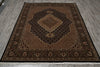Load image into Gallery viewer, 6.6 x 8 Quality hand-Knotted Mahi Tabriz Rug Wool and Silk BLACK #F-3059