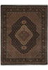 Load image into Gallery viewer, 6.7 x 8 New Handmade Mahi Tabriz BLACK Rug Wool and Silk