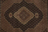 Load image into Gallery viewer, 6.7 x 8 New Handmade Mahi Tabriz BLACK Rug Wool and Silk #F-3060