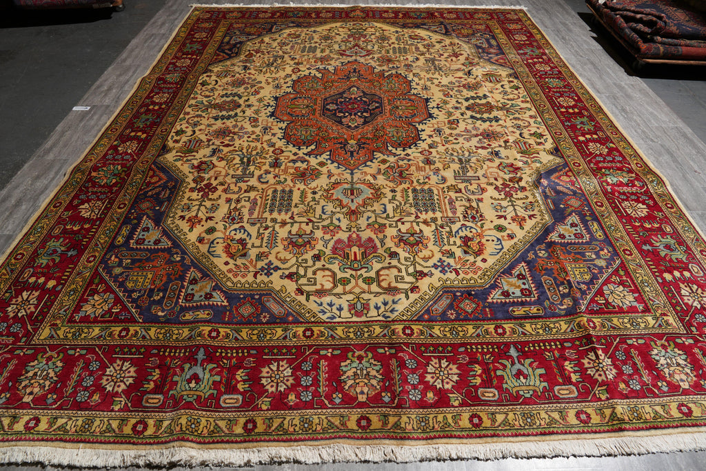 9.10 x 13.2 Estate Persian Tabriz Rug #F-4115