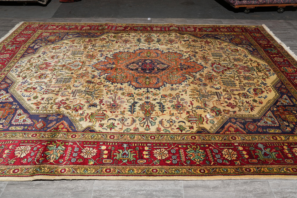 9.10 x 13.2 Estate Persian Tabriz Rug #F-4115