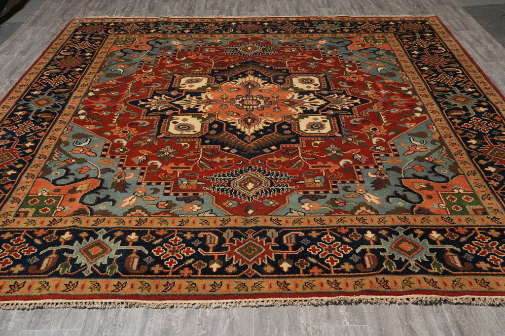 10 x 10 Feet Square New Serapi Wool Handmade Rug #F-4436