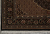 Load image into Gallery viewer, 6.7 x 8 New Handmade Mahi Tabriz BLACK Rug Wool and Silk #F-3060