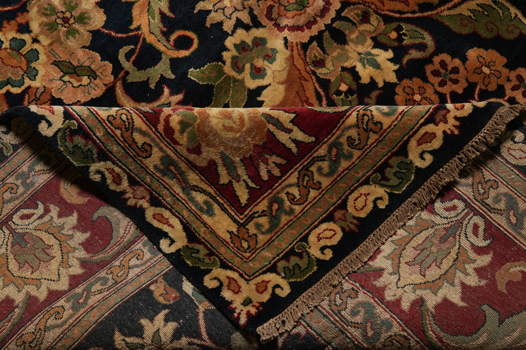 9 x 13.5 Quality Jaipur Rug Handmade Wool Area Carpet Black Bugundy #PIX-15770