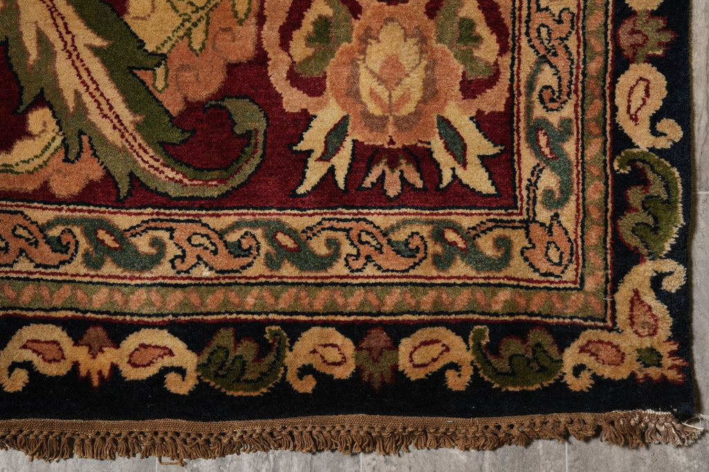 9 x 13.5 Quality Jaipur Rug Handmade Wool Area Carpet Black Bugundy #PIX-15770