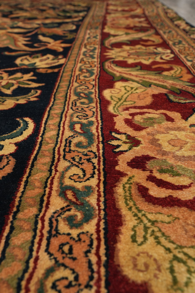 9 x 13.5 Quality Jaipur Rug Handmade Wool Area Carpet Black Bugundy #PIX-15770