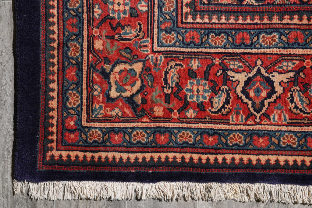 9.7 x 13.1 Persian Herati Rug Navy Blue #F-4119