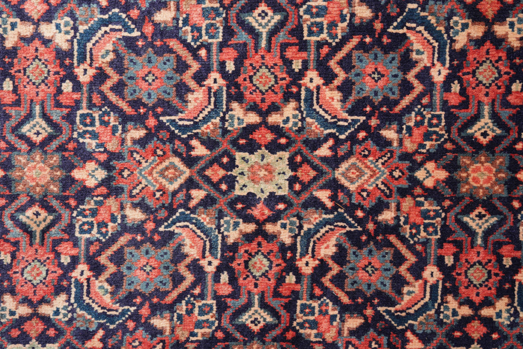 9.7 x 13.1 Persian Herati Rug Navy Blue #F-4119