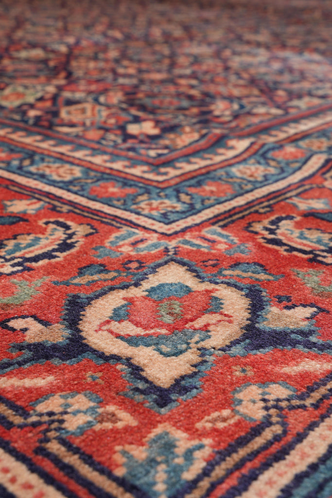 9.7 x 13.1 Persian Herati Rug Navy Blue #F-4119