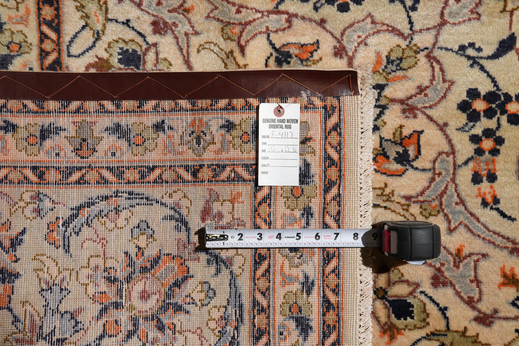 10 x 12.10 Pre-Owned Persian Kashan rug Pleasant Colors #F-4117