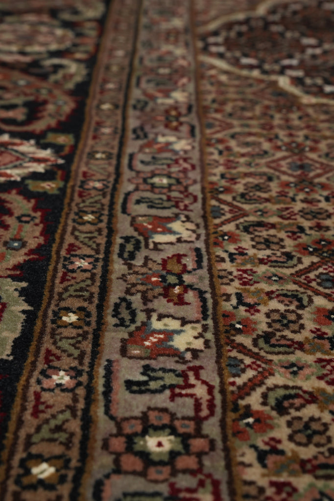 5.9 x 8  Traditional Persian Wool Silk High Quality Mahi Tabriz Handmade Rug #F-3063