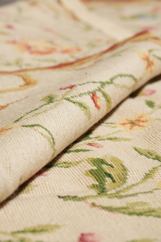 6 x 8.8 French Floral Needle Point Rug #F-4438