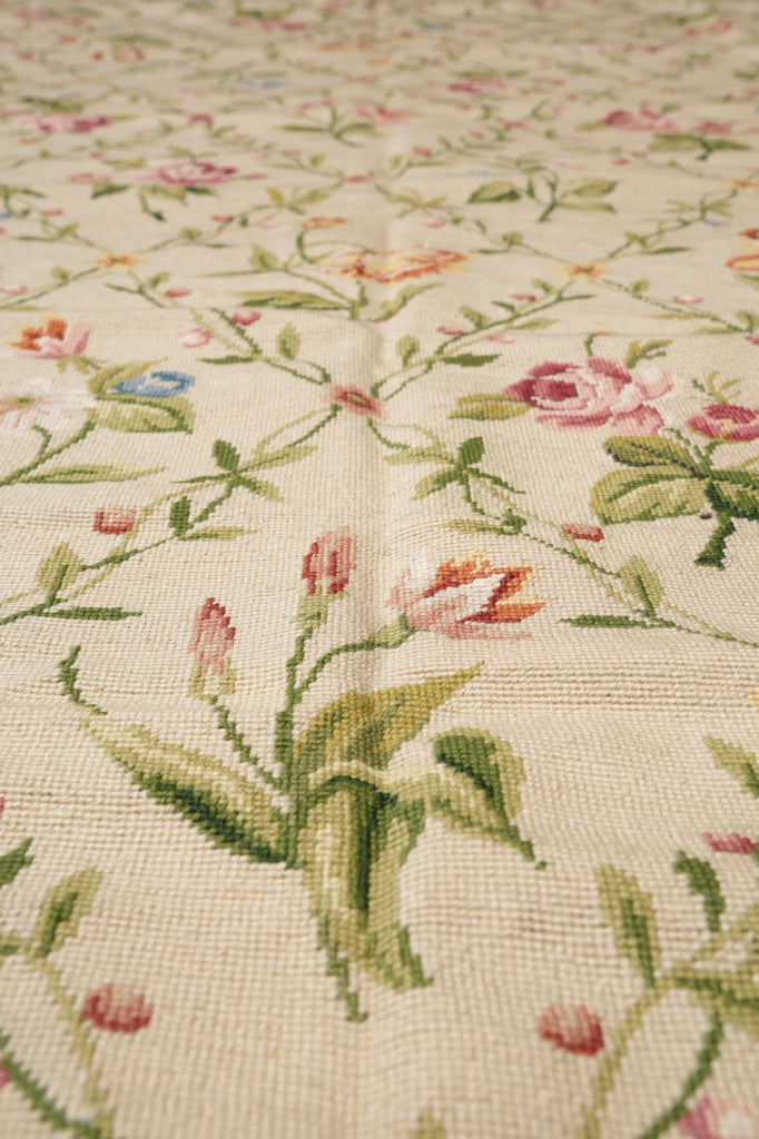 6 x 8.8 French Floral Needle Point Rug #F-4438