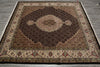 Load image into Gallery viewer, 6.5 x 6.8 SQUARE Quality Hand-Knotted Wool and Silk Mahi Tabriz Rug #F-3064