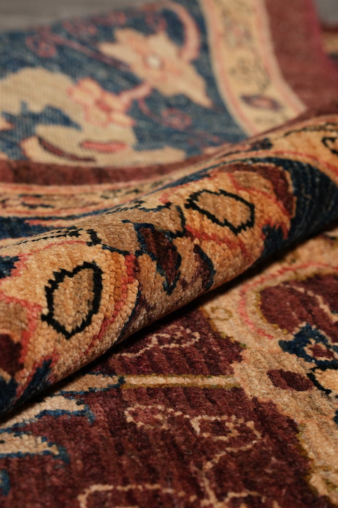 9.6 x 14.2 Fine Quality Wool Chobi Peshawar Zigler Rug Burgundy #PIX-14299