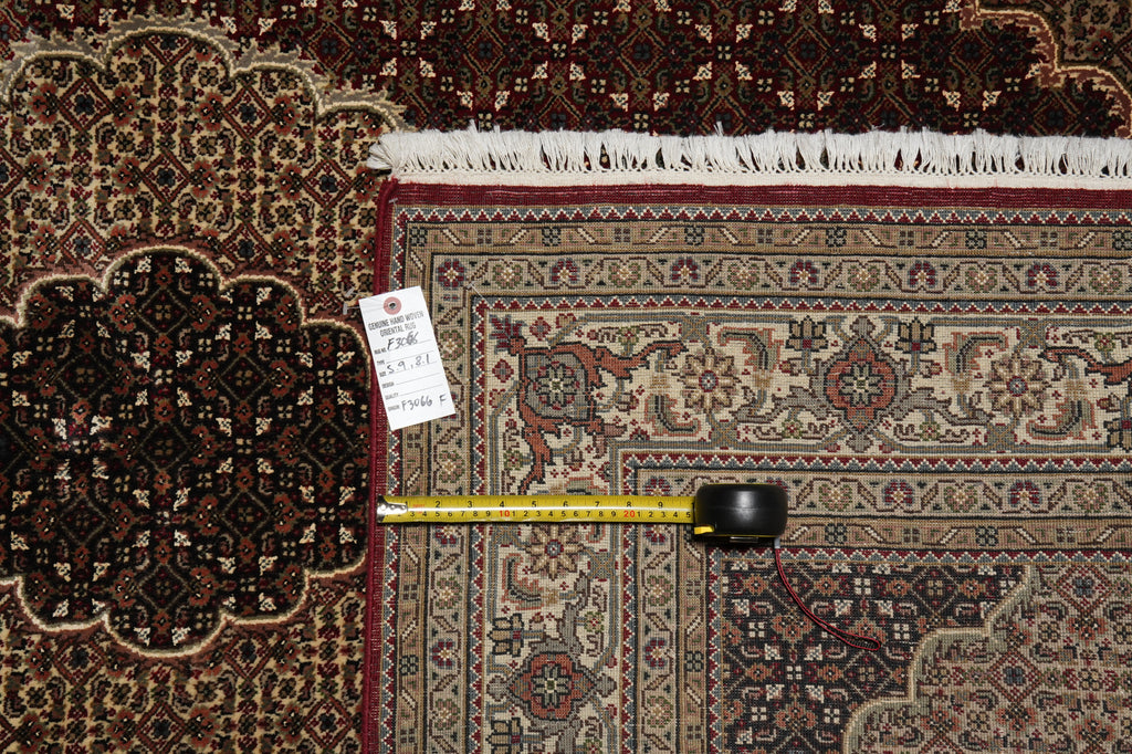5.9 x 8 Traditional Tabriz Mahi Wool and Silk Hand-Knotted Quality Rug #F-3066