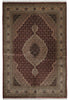 Load image into Gallery viewer, 5.9 x 8  Traditional Persian Wool  Silk Hand-Knotted Rug