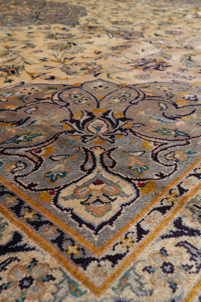 9 x 12.6 Genuine Persian Kashan Rug Iran #F-4118