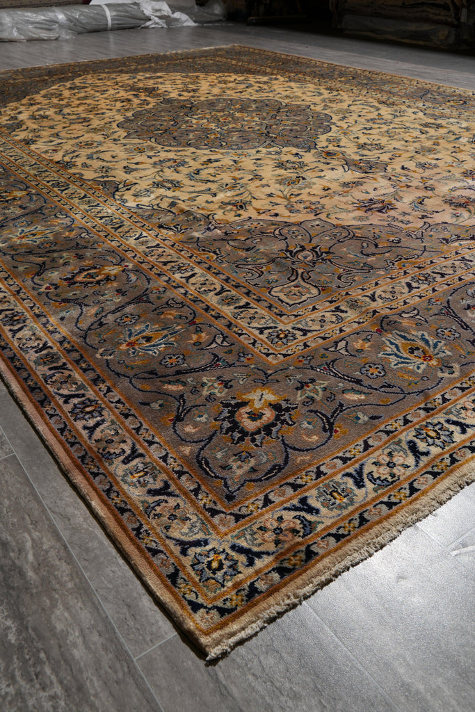 9 x 12.6 Genuine Persian Kashan Rug Iran #F-4118