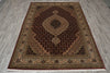 Load image into Gallery viewer, 5.9 x 8 Traditional Tabriz Mahi Wool and Silk Hand-Knotted Quality Rug #F-3066