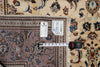 Load image into Gallery viewer, 6.5 x 9.9 Persian Kashan Rug – Ivory Field with Rose Border, Hand-Knotted Floral Design #F-4120