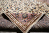 Load image into Gallery viewer, 6.5 x 9.9 Persian Kashan Rug – Ivory Field with Rose Border, Hand-Knotted Floral Design #F-4120