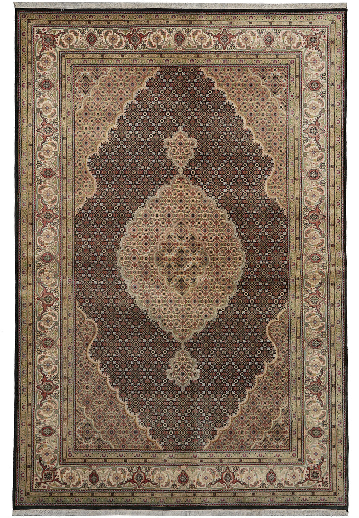 6.6 x 9.6  Traditional Persian Wool  Silk Hand-Knotted Rug