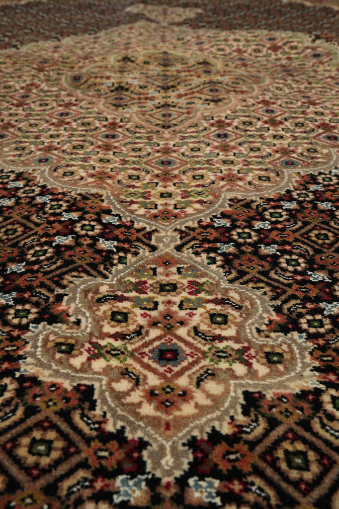 6.6 x 9.6 Great Quality Tabriz Mahi Wool Silk Hand-Knotted Rug #F-3067