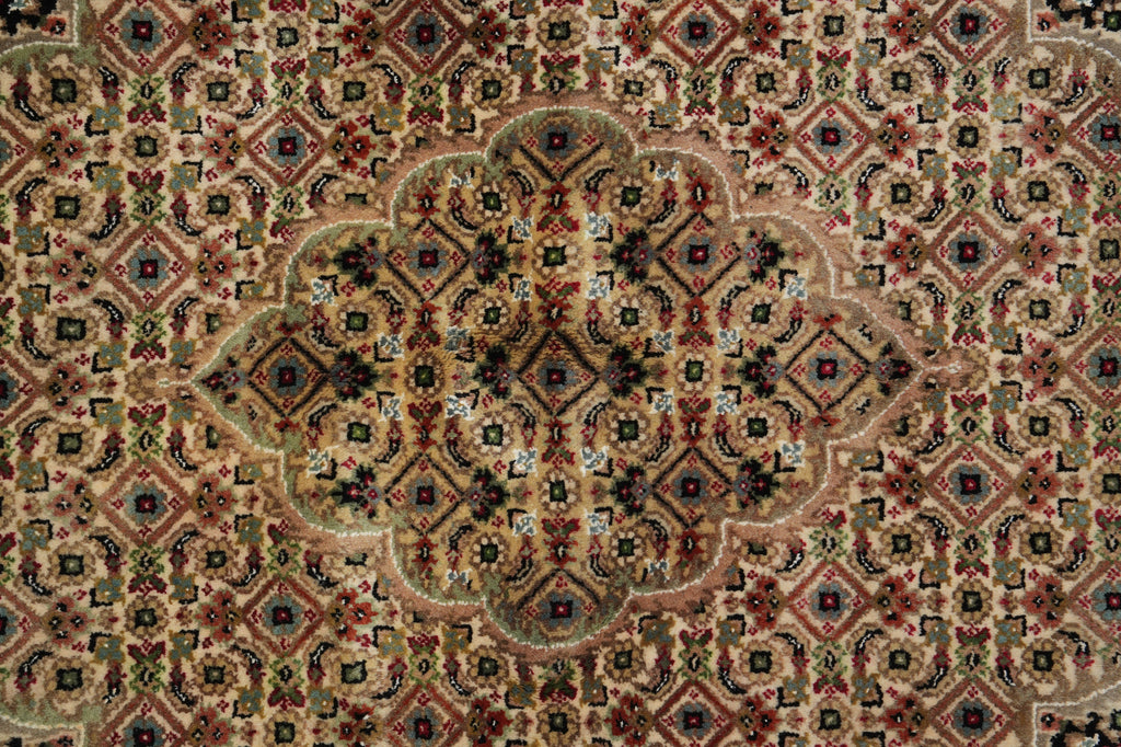 6.6 x 9.6 Great Quality Tabriz Mahi Wool Silk Hand-Knotted Rug #F-3067