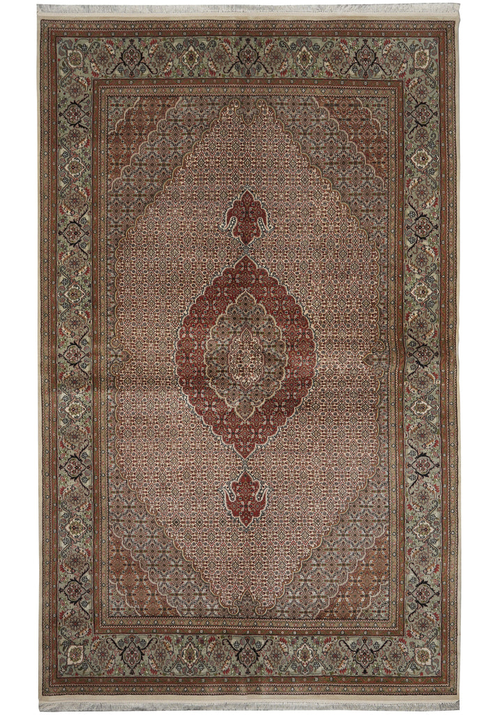 6.7 x 10.3 Persian Wool  Silk Hand-Knotted Rug