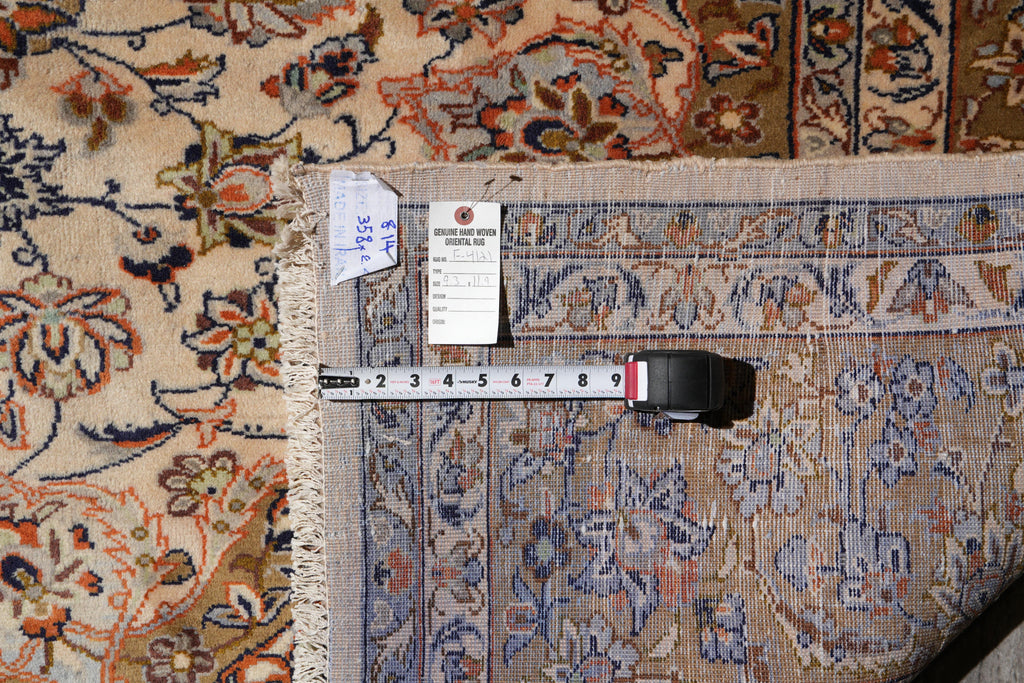 9.3 x 11.9 Estate Rug Persian Kashan Light Colors #F-4121