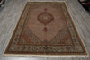 Load image into Gallery viewer, 6.7 x 10.3 Quality Wool Silk Tabriz Herati Mahi Hand-Knotted Rug #F-3068