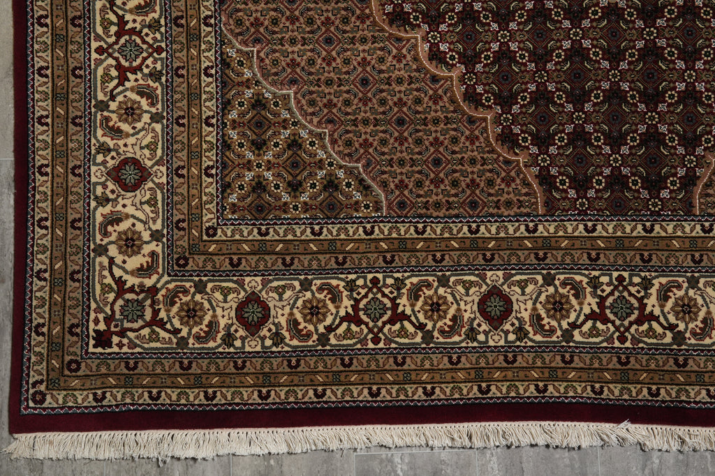 7 x 9.9 Mahi Tabriz Herati Wool Silk Hand-Knotted Quality Rug #F-3069