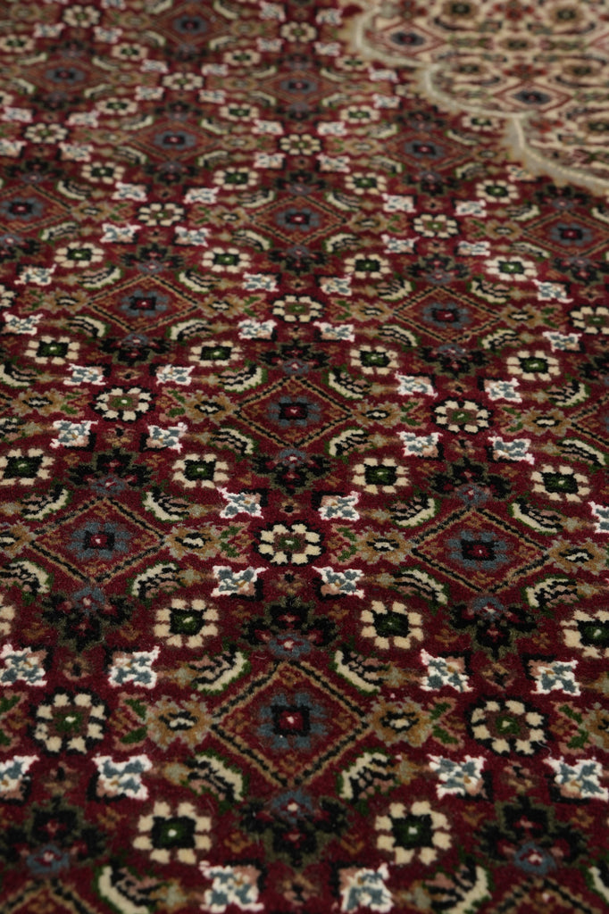 7 x 9.9 Mahi Tabriz Herati Wool Silk Hand-Knotted Quality Rug #F-3069