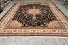 Load image into Gallery viewer, 9.9 X 13.9 Quality Wool and Silk Sino Tabriz Rug Black#PIX-10029
